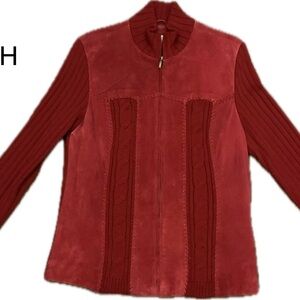 Coldwater Creek Red Suede Jacket